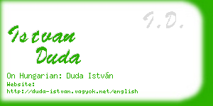 istvan duda business card